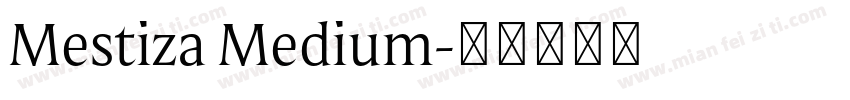 Mestiza Medium字体转换